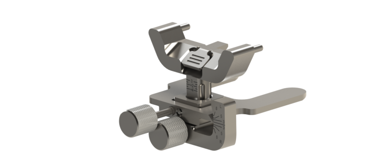 Design and manufacture of a device employed for positioning a cutting guide with a posterior reference.